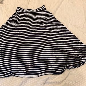 Boden a-line striped jersey skirt, small